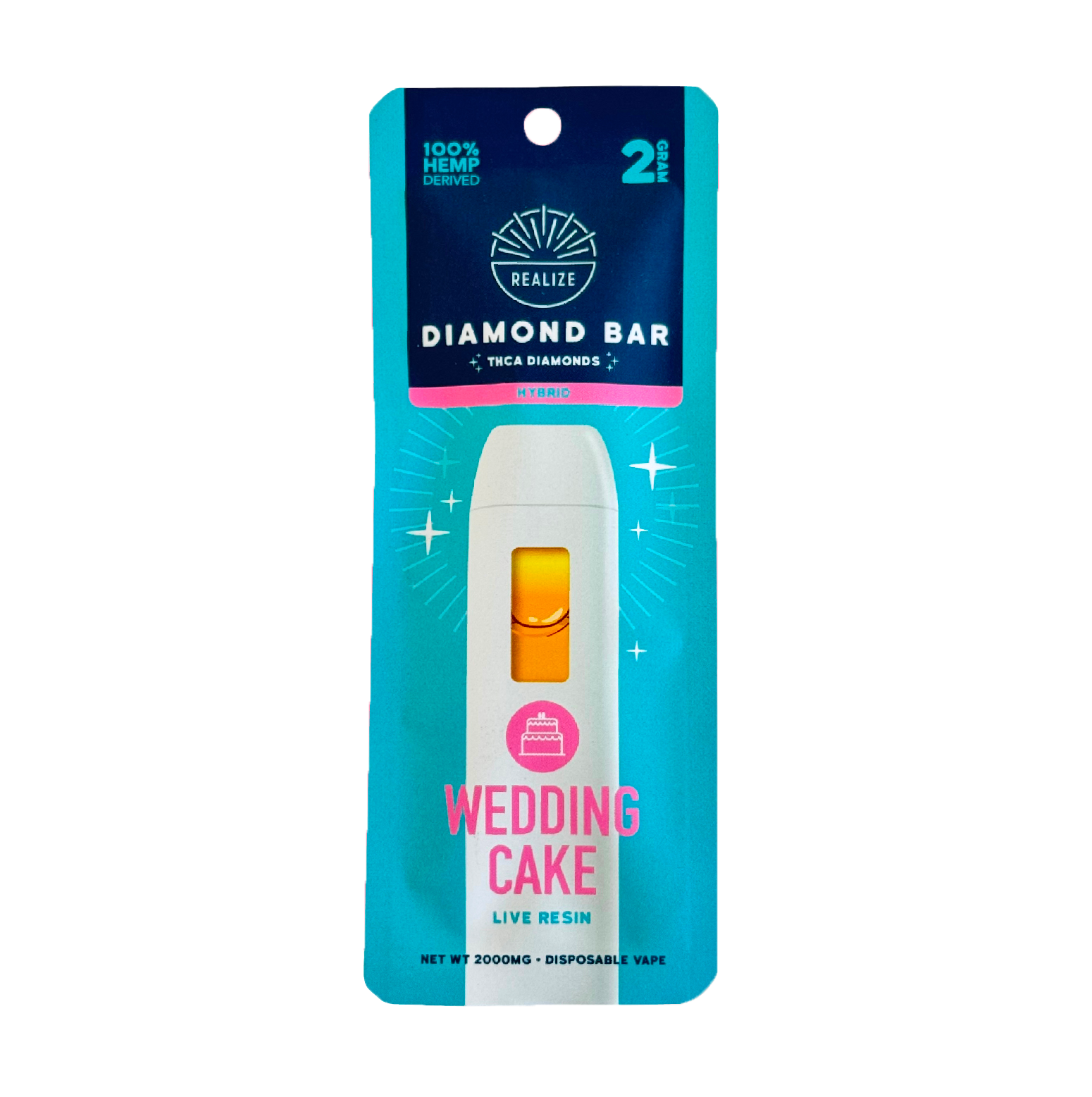 Realize THCA Diamond Bar, Wedding Cake - 2g Disposable Vape