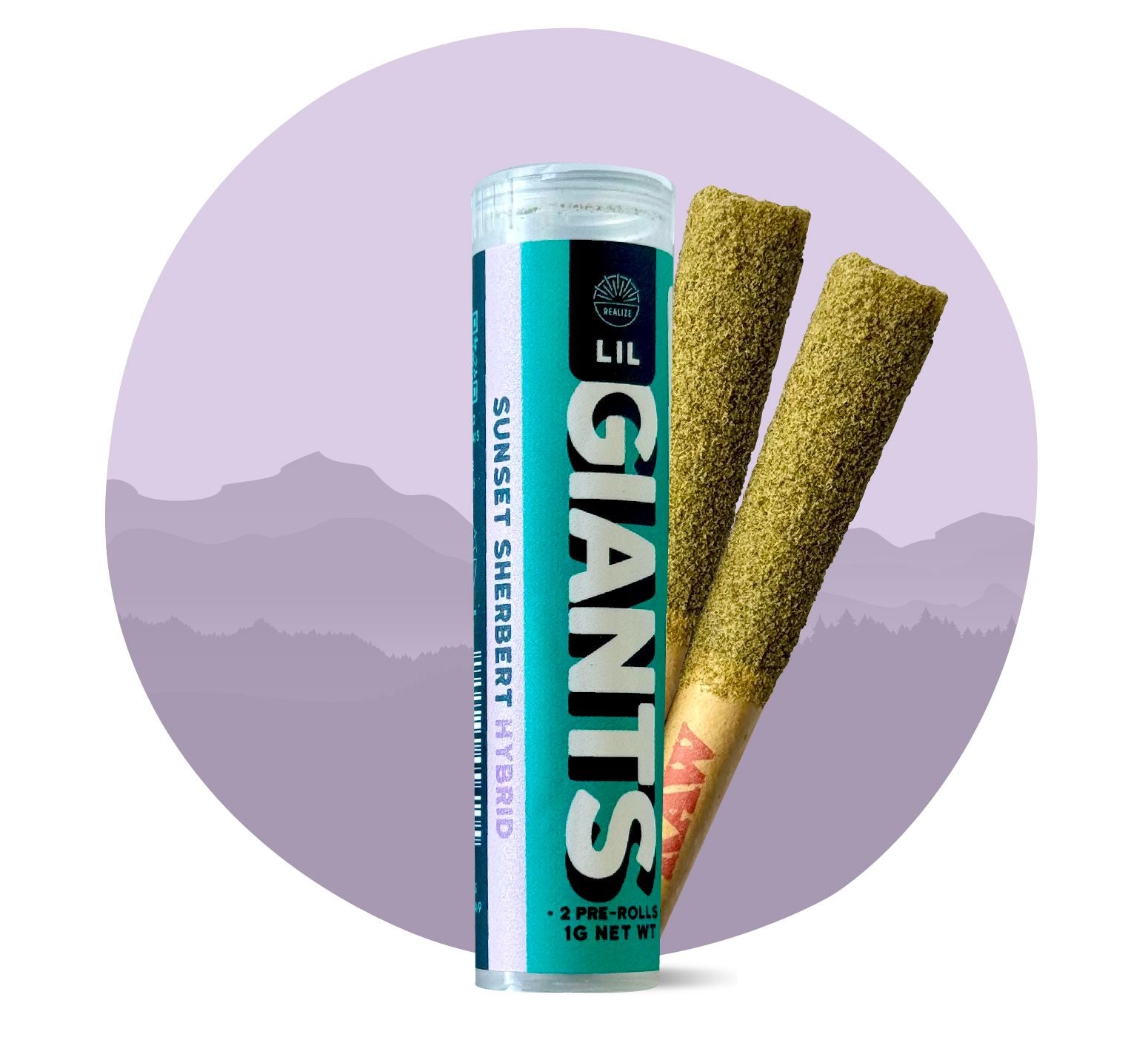 Realize Lil Giants Pre-Rolls, Sunset Sherbert, 0.5g x 2